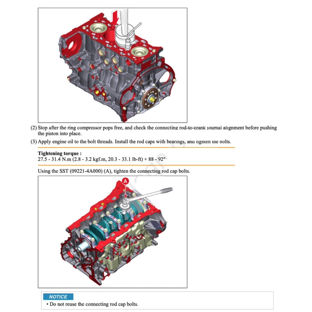 KIA ENGINE D4HB 2.2L "R" CRDI SERVICE REPAIR MANUAL