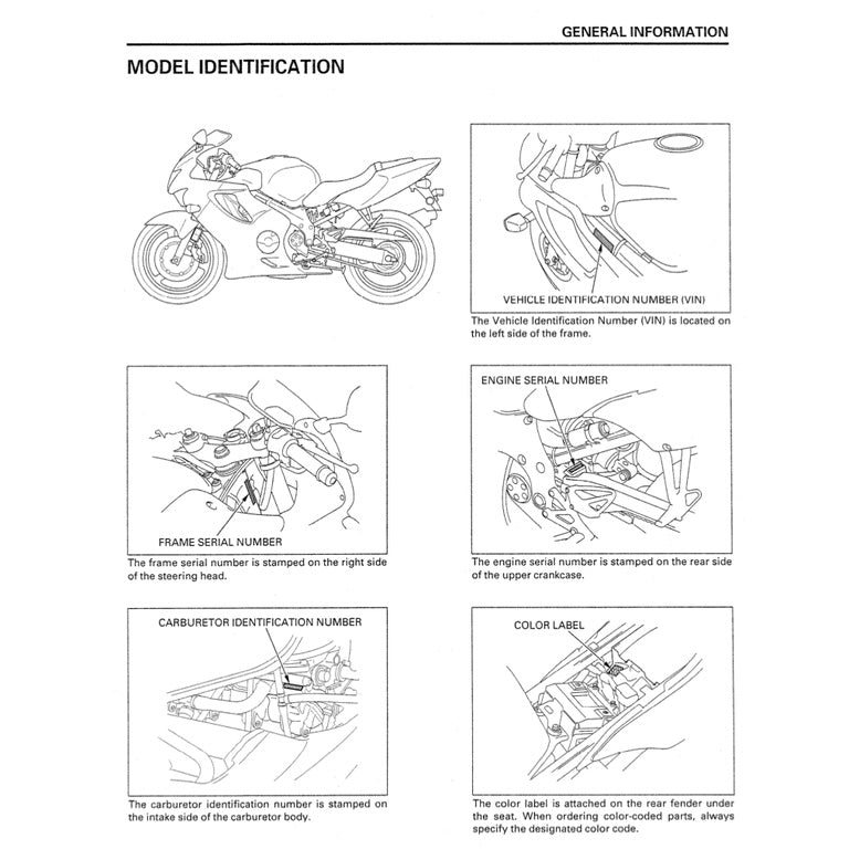 HONDA CBR600F4 (1999-2000) SERVICE WORKSHOP MANUAL + PARTS CATALOGUE + OWNER'S MANUAL