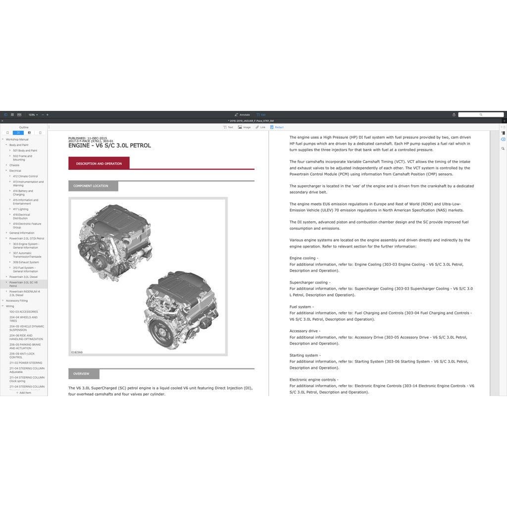 JAGUAR F-PACE X761 (2016-2024) FACTORY SERVICE WORKSHOP MANUAL