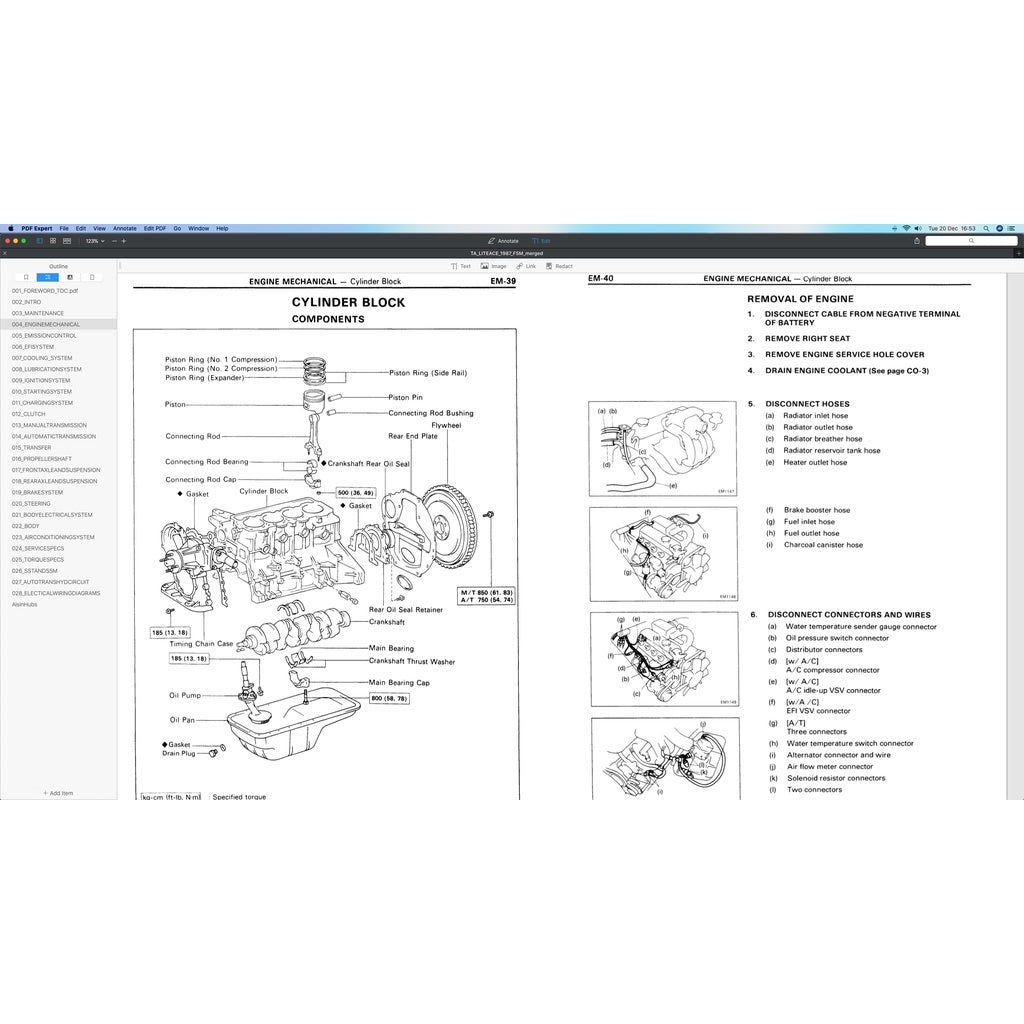 TOYOTA TOWNACE R20/30 (1982-1991) SERVICE WORKSHOP MANUAL