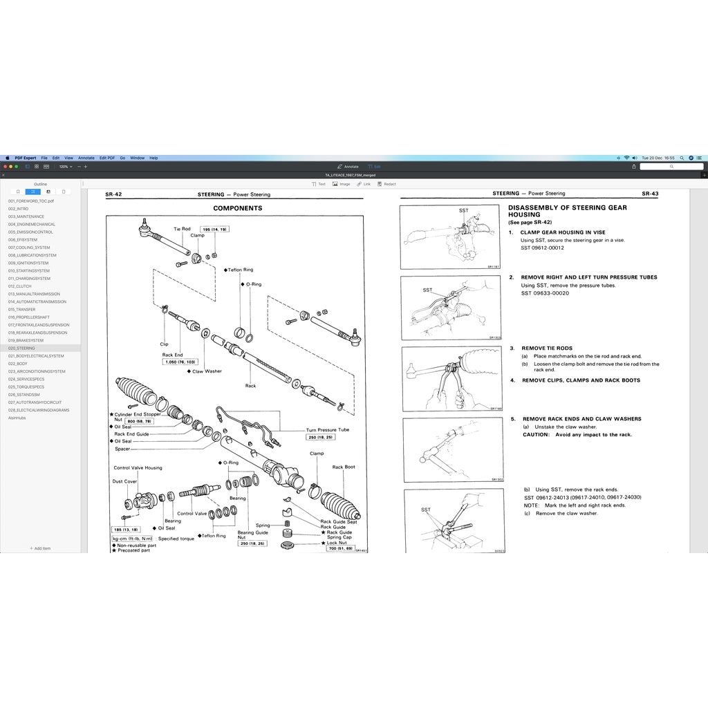 TOYOTA TOWNACE R20/30 (1982-1991) SERVICE WORKSHOP MANUAL