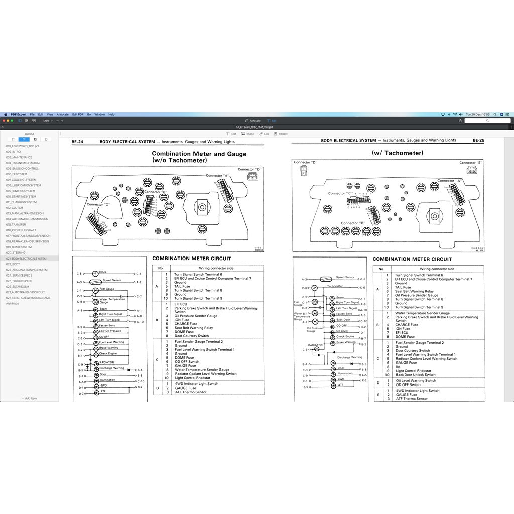 TOYOTA TOWNACE R20/30 (1982-1991) SERVICE WORKSHOP MANUAL