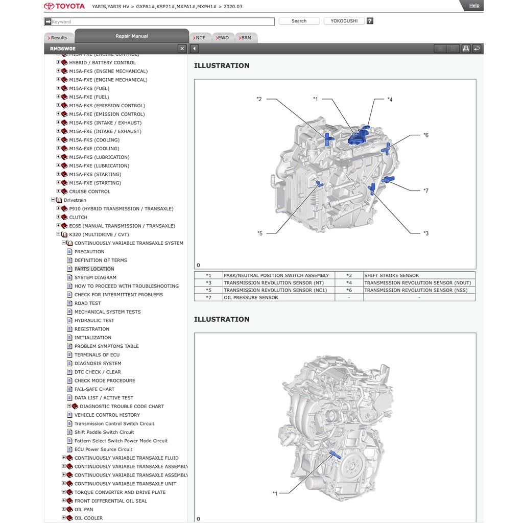 TOYOTA YARIS XP210 (2020+) SERVICE WORKSHOP MANUAL