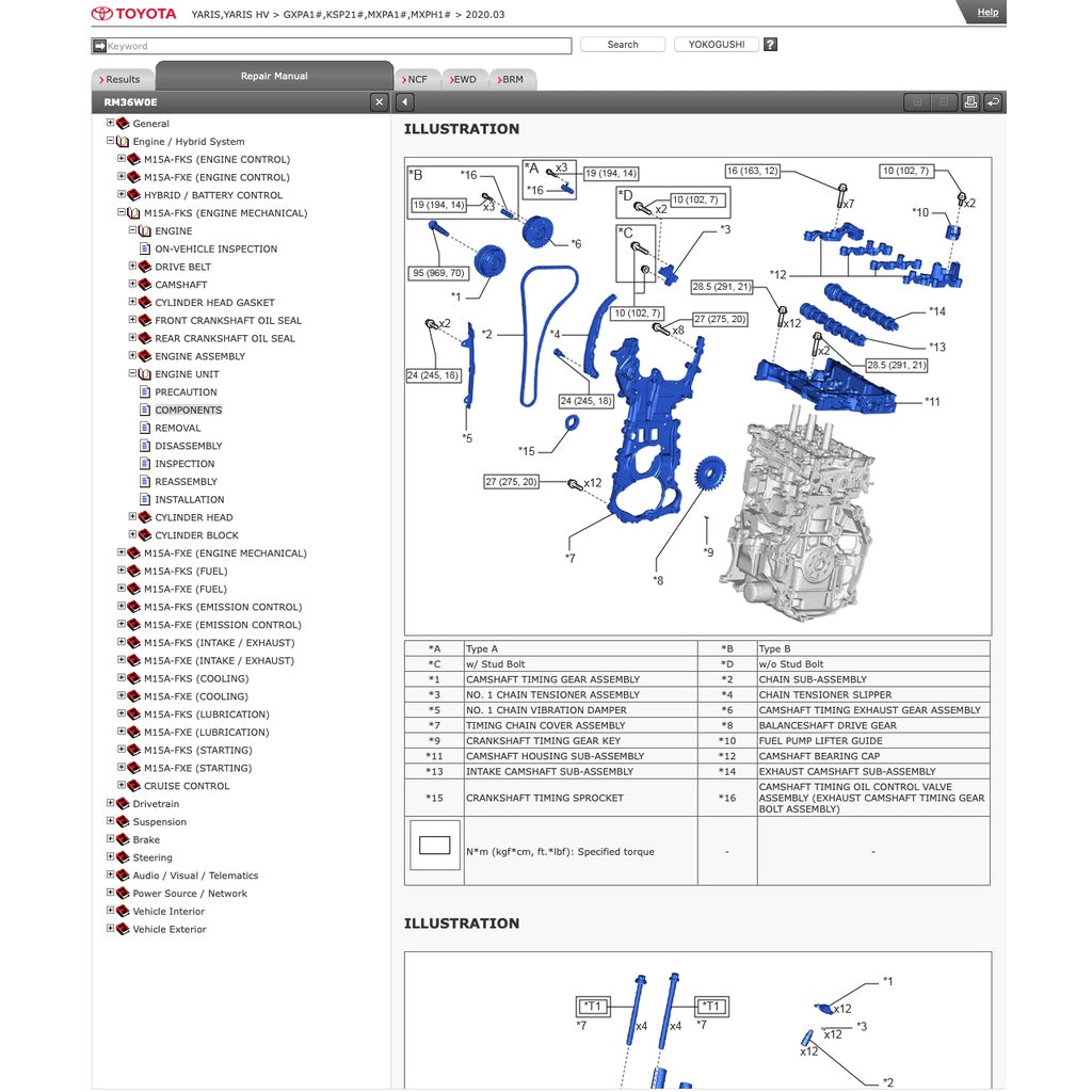 TOYOTA YARIS XP210 (2020+) SERVICE WORKSHOP MANUAL