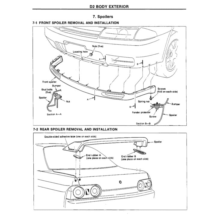 NISSAN SKYLINE GT-R R32 (1989-1994) SERVICE WORKSHOP MANUAL