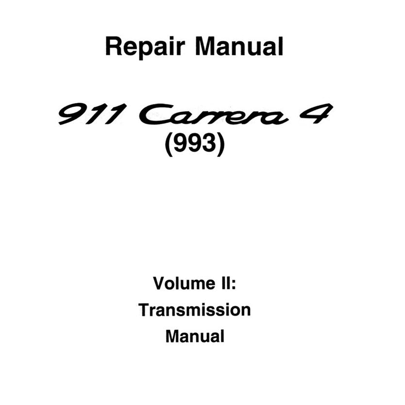 PORSCHE 911 993 (1994-1998) SERVICE WORKSHOP MANUAL + PARTS CATALOGUE
