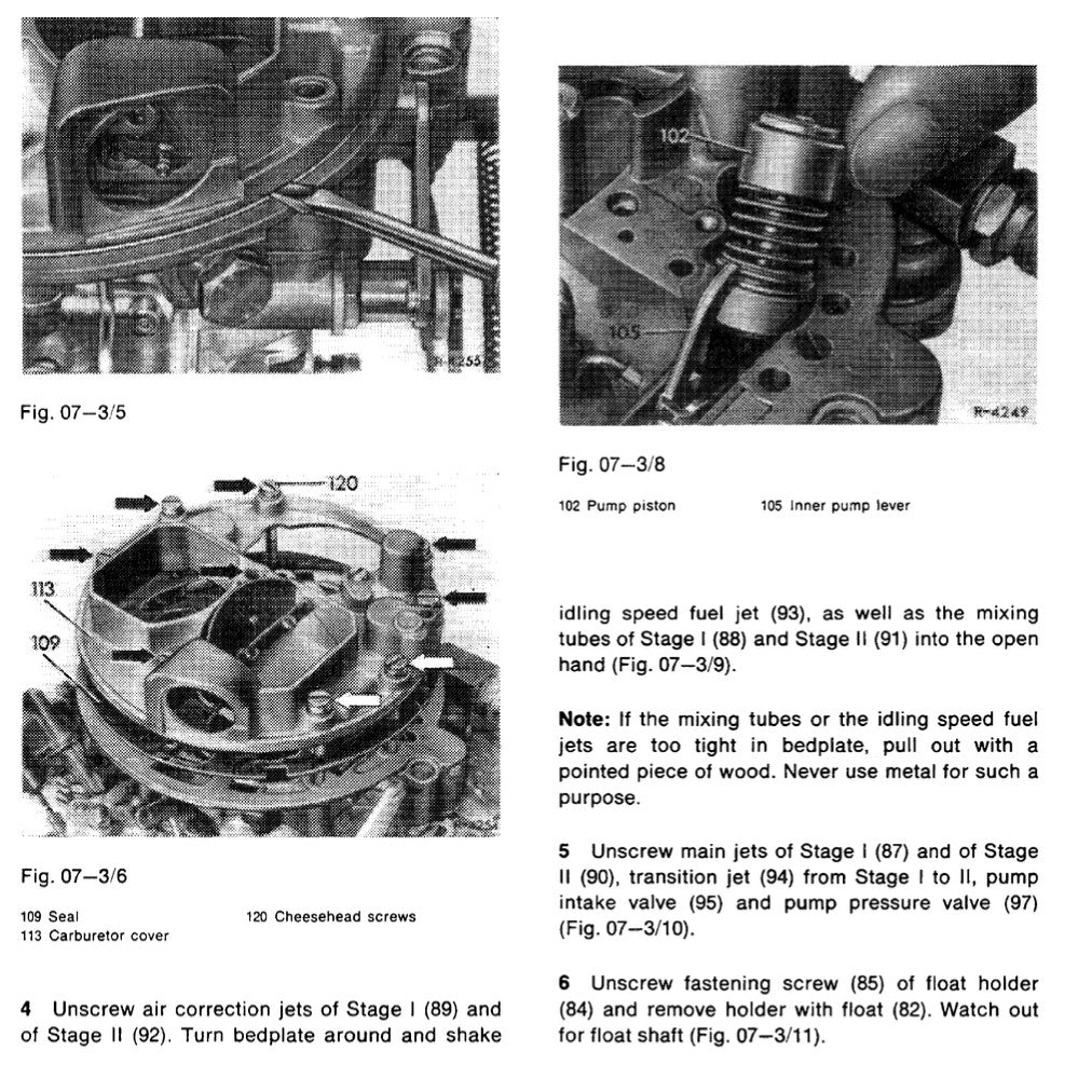 MERCEDES-BENZ ENGINE M115 (1968–1976) SERVICE WORKSHOP MANUAL