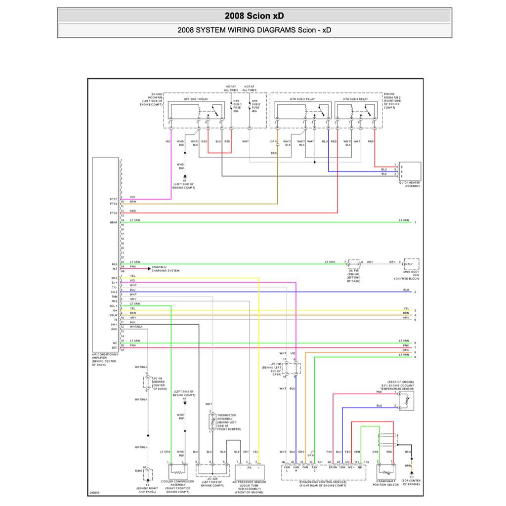 TOYOTA IST SCION XD ZSP110 (20078-2016) SERVICE WORKSHOP MANUAL