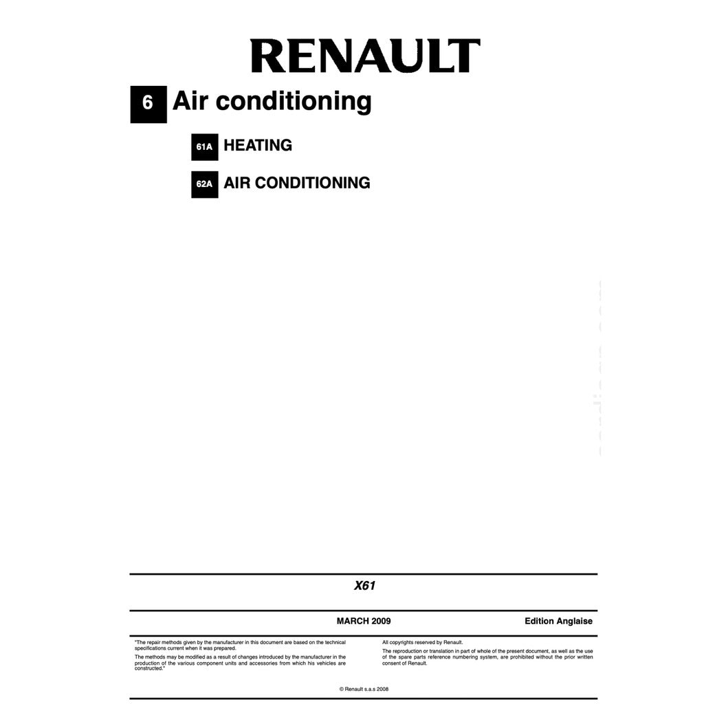RENAULT KANGOO II X61 FC/FW (2007-2021) SERVICE WORKSHOP MANUAL