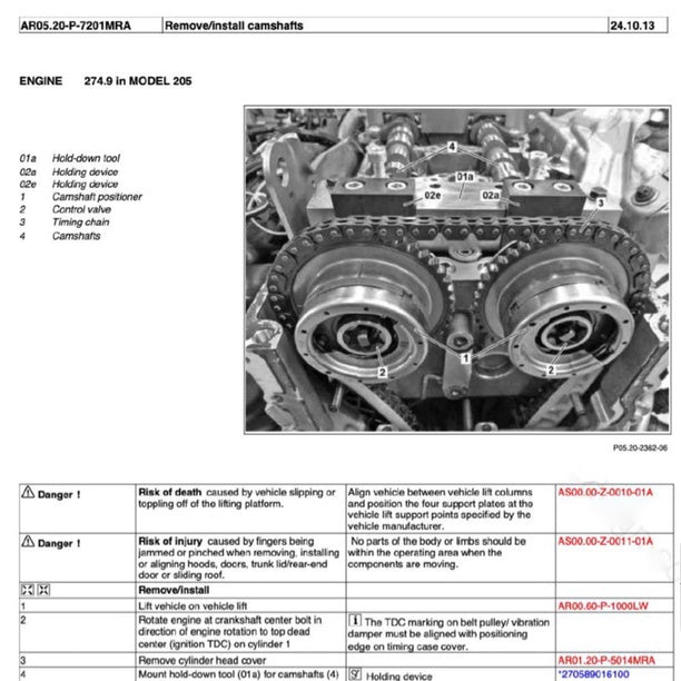 MERCEDES BENZ C-CLASS W205 M274 (2015-2021) SERVICE WORKSHOP MANUAL