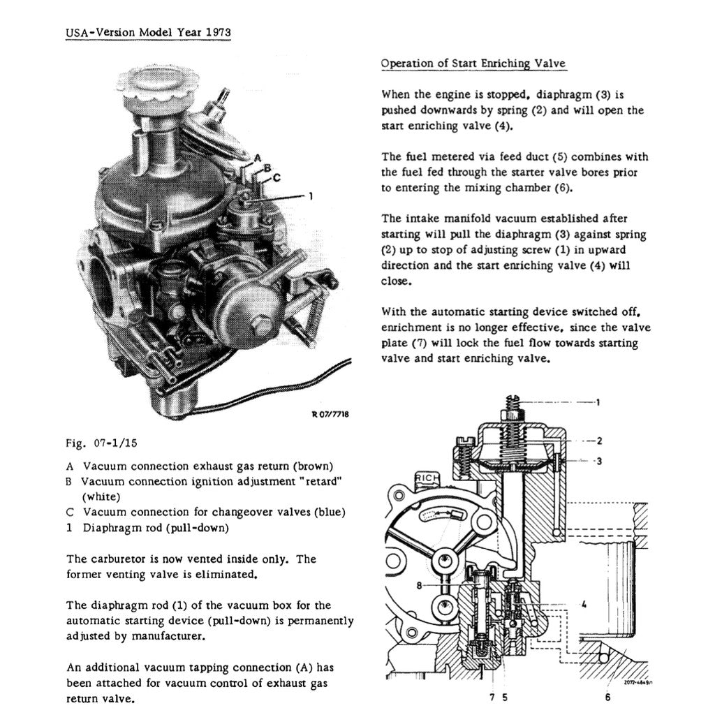 MERCEDES-BENZ ENGINE M115 (1968–1976) SERVICE WORKSHOP MANUAL