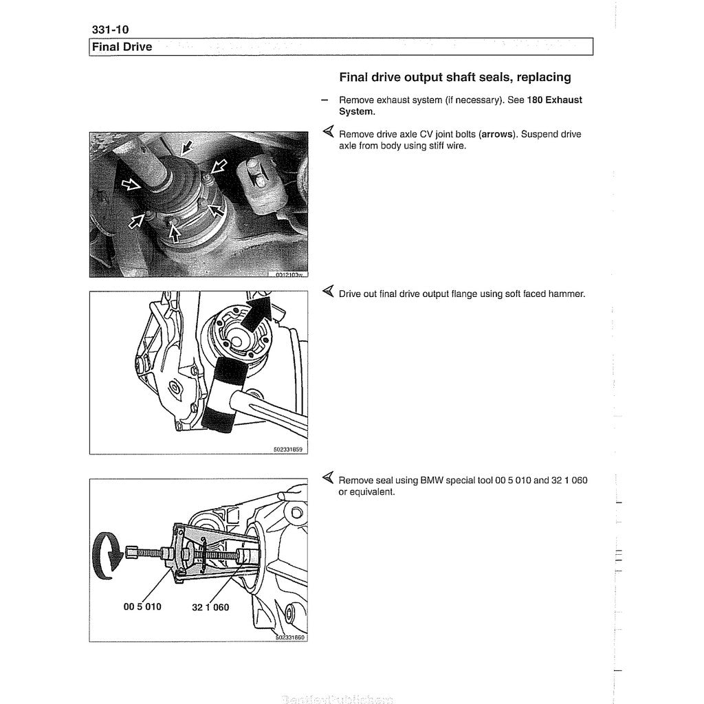 BMW 5 SERIES E39 (1997-2003) SERVICE WORKSHOP MANUAL