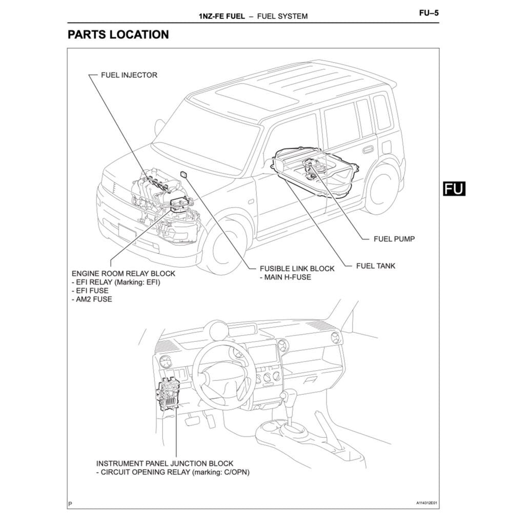 TOYOTA bB (2000-2005) SERVICE WORKSHOP MANUAL