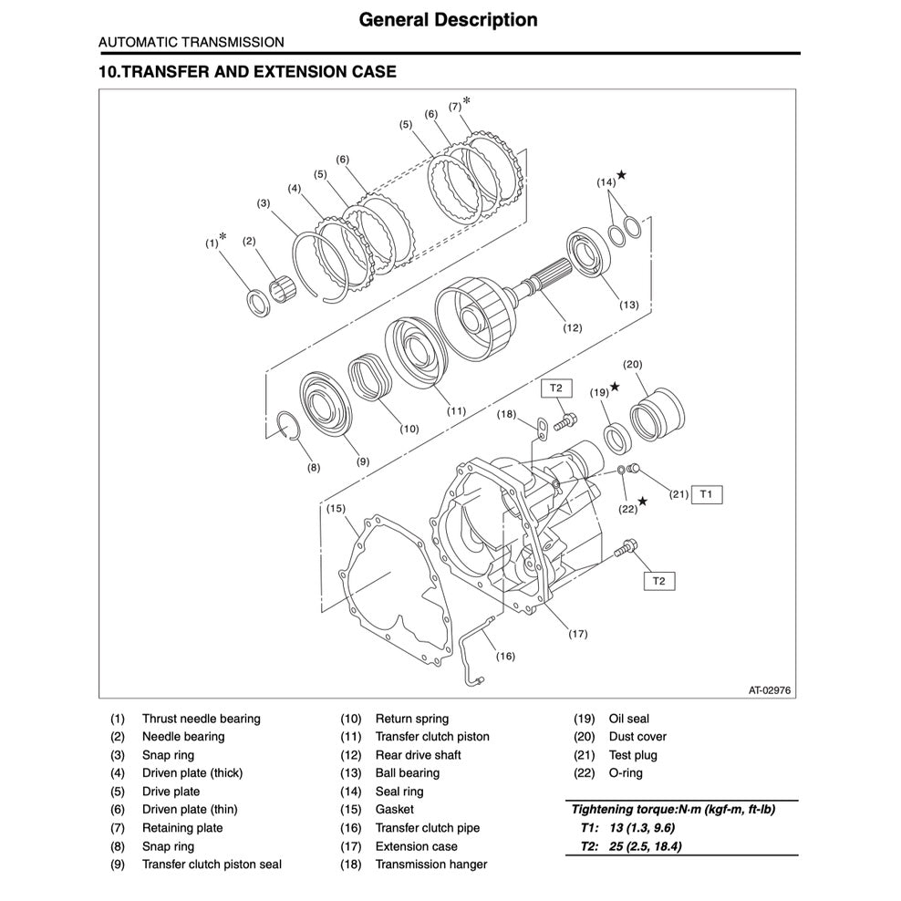 SUBARU FORESTER SH (2009-2013) SERVICE WORKSHOP MANUAL
