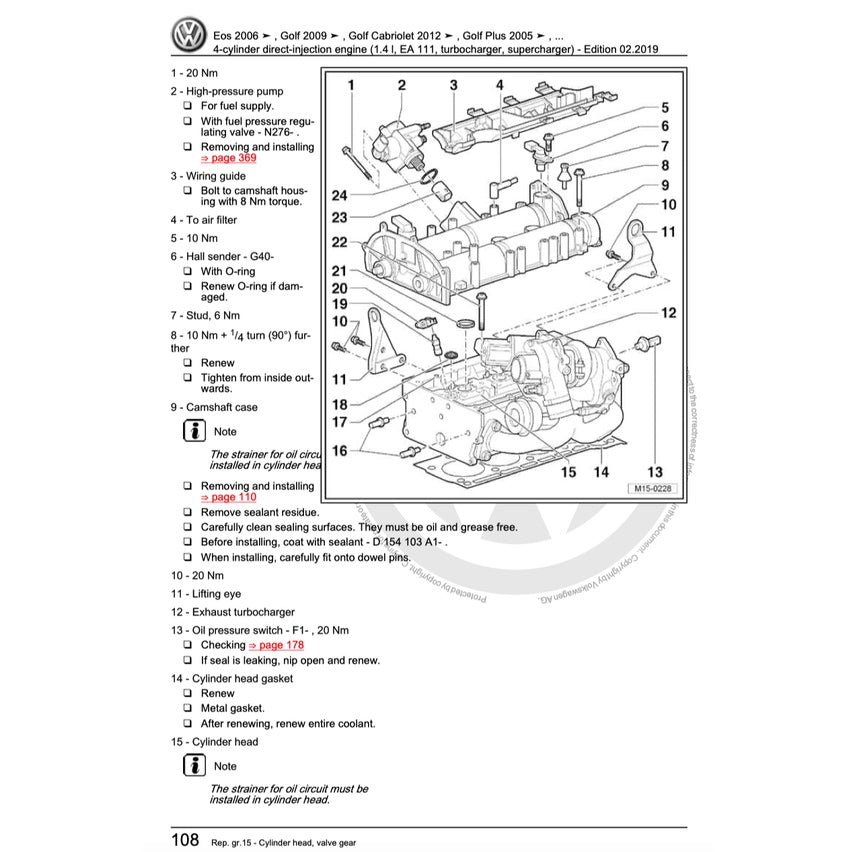 VW SCIROCCO (2009-2017) SERVICE WORKSHOP MANUAL