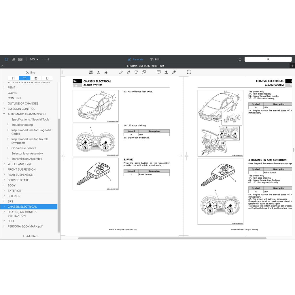 PROTON PERSONA CM (2008-2016) SERVICE WORKSHOP MANUAL