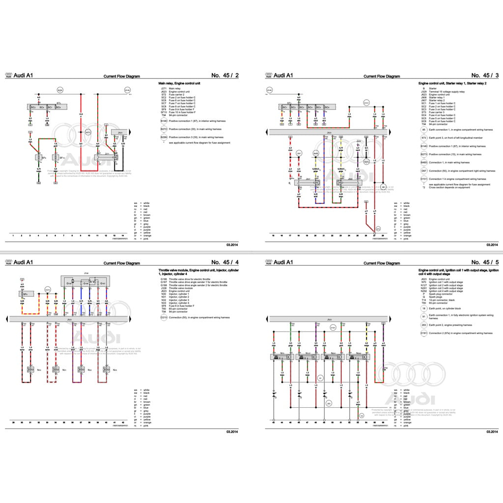 AUDI A1 8X (2010-2018) SERVICE WORKSHOP MANUAL