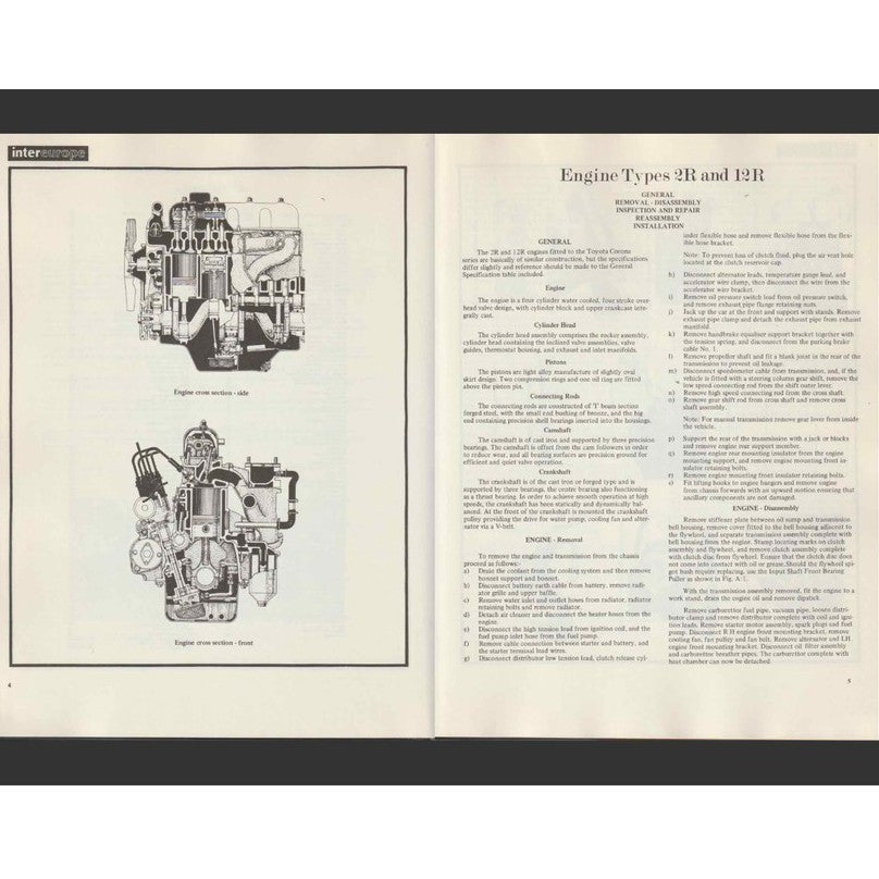 [CLASSIC] TOYOTA CORONA T40/T50 (1962-1972) SERVICE WORKSHOP MANUAL