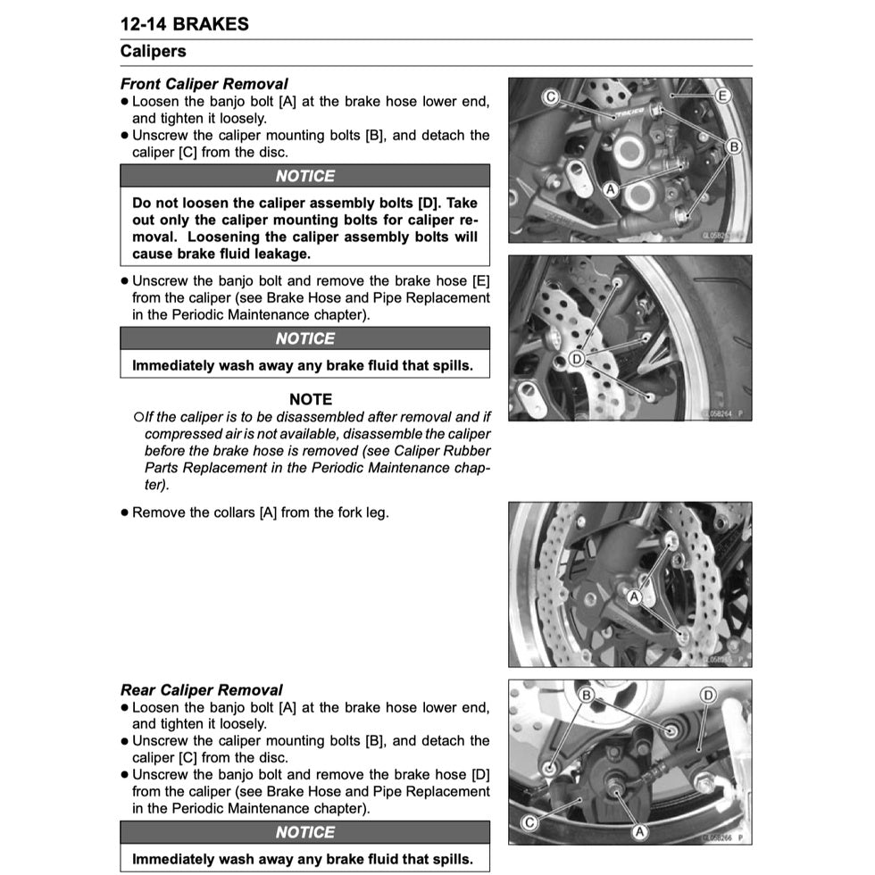 KAWASAKI Z1000 (2010-2013) SERVICE WORKSHOP MANUAL + OWNER'S MANUAL