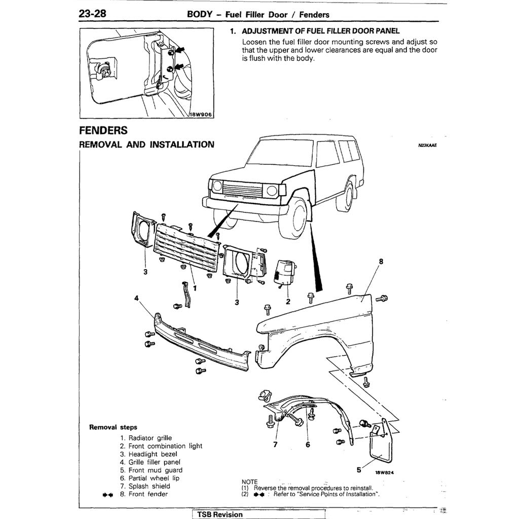 MITSUBISHI PAJERO L040 (1982-1991) SERVICE WORKSHOP MANUAL