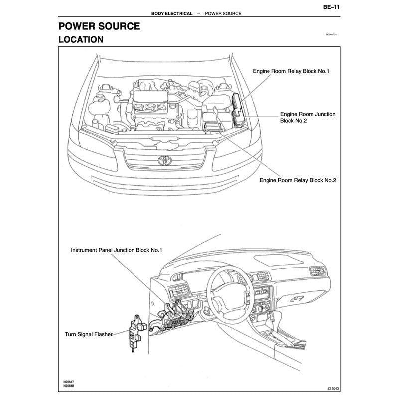 TOYOTA CAMRY ACV20 (1997-2001) SERVICE WORKSHOP MANUAL