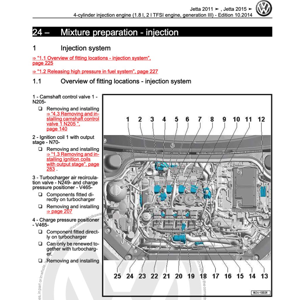VW JETTA A6 (2011-2018) SERVICE WORKSHOP MANUAL