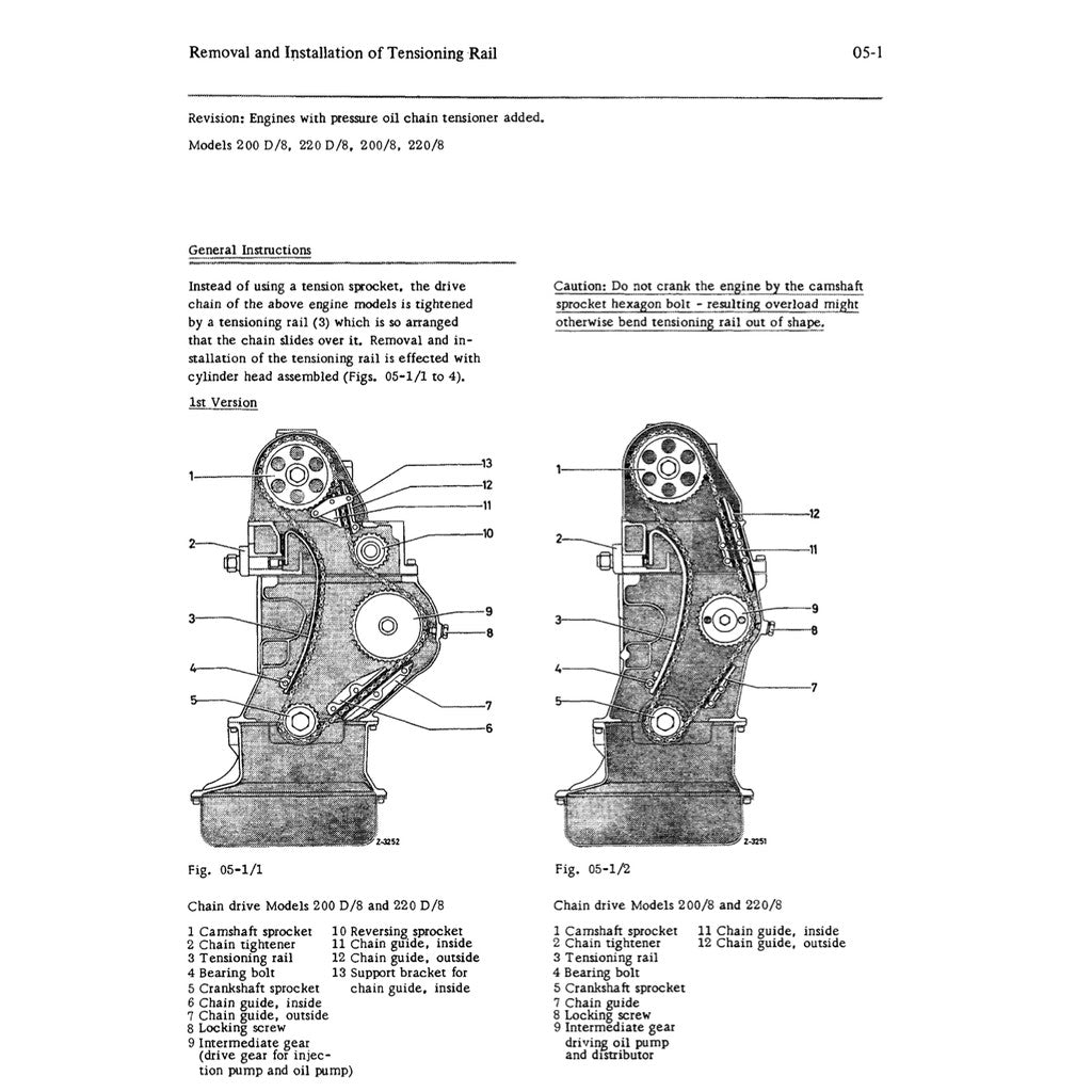 MERCEDES-BENZ ENGINE M115 (1968–1976) SERVICE WORKSHOP MANUAL