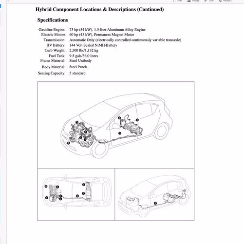 TOYOTA PRIUS-C NHP10 (2012-2019) SERVICE WORKSHOP MANUAL