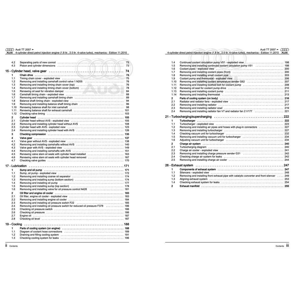Audi TT MK2 (2007-2014) FACTORY WORKSHOP REPAIR SERVICE MANUAL