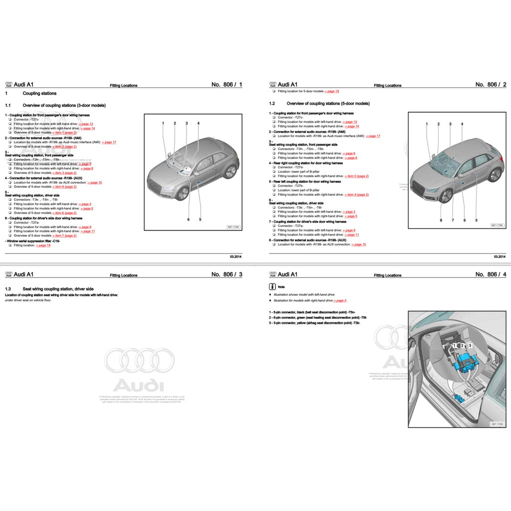 AUDI A1 8X (2010-2018) SERVICE WORKSHOP MANUAL