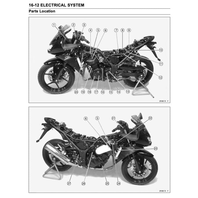 KAWASAKI NINJA 250R (2008-2012) SERVICE WORKSHOP MANUAL + PARTS CATALOGUE + OWNER'S MANUAL