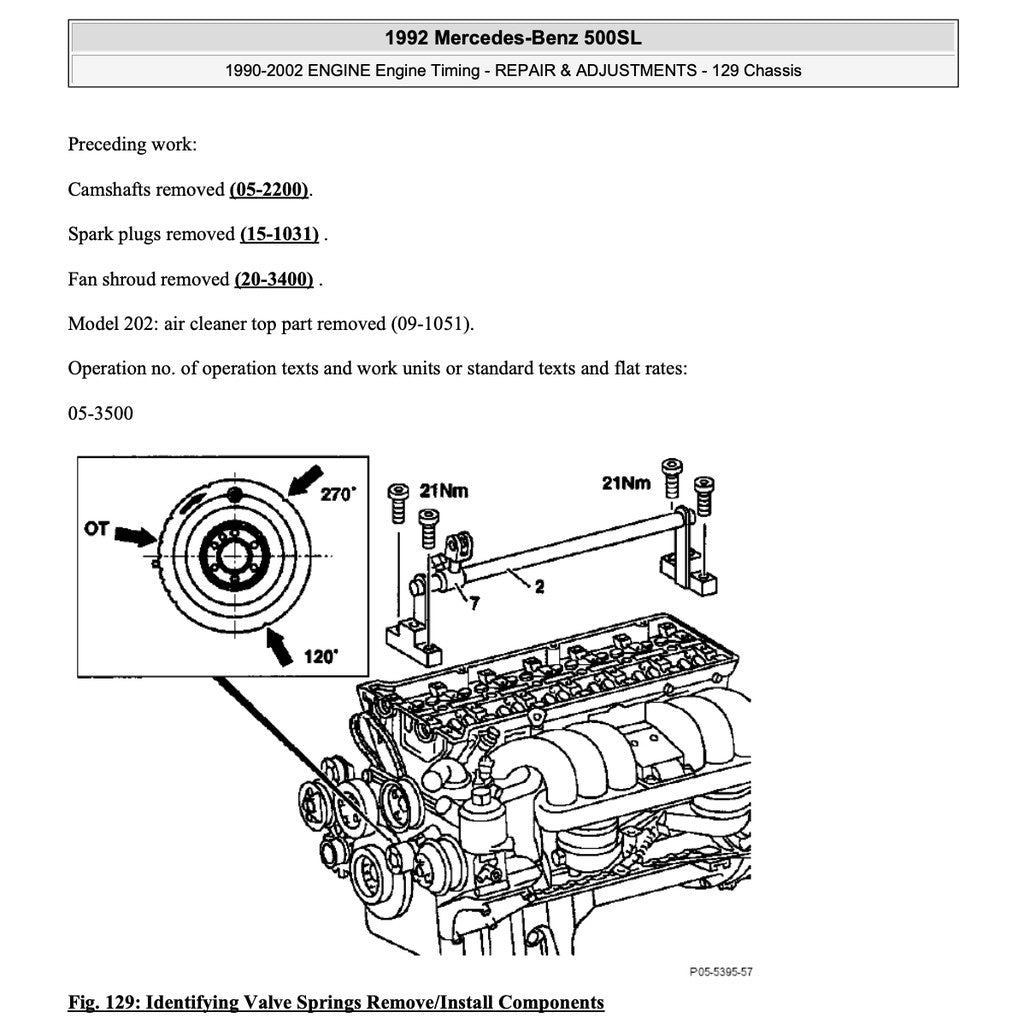 MERCEDES BENZ SL-CLASS R129 (1989-1998) SERVICE WORKSHOP MANUAL