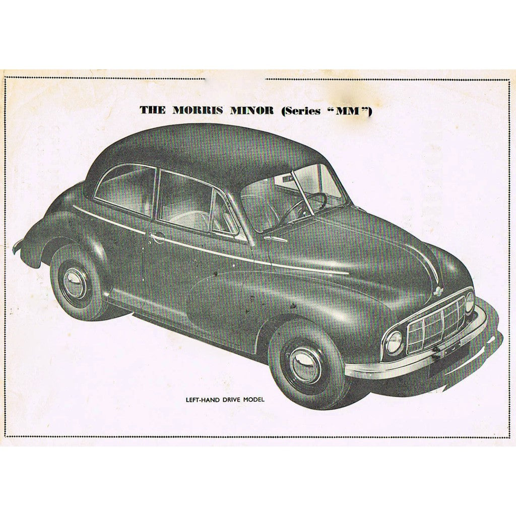 [CLASSIC] MORRIS MINOR "MM" SERIES SPLIT-SCREEN (1948-1952) SERVICE WORKSHOP MANUAL