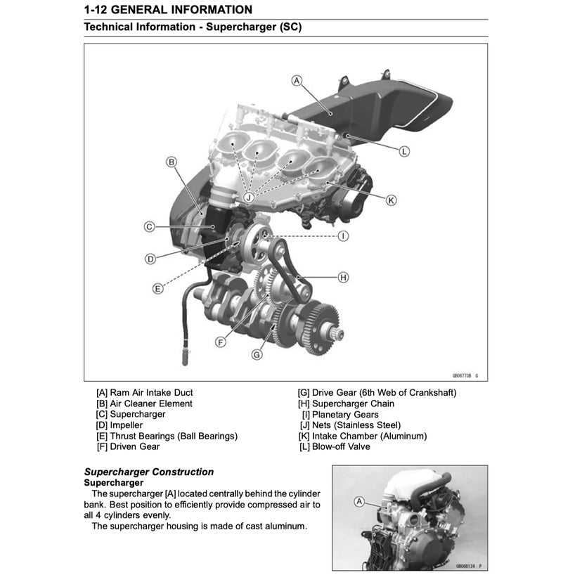 KAWASAKI NINJA H2 (2015-2017) SERVICE WORKSHOP MANUAL + PARTS CATALOGUE + OWNER'S MANUAL
