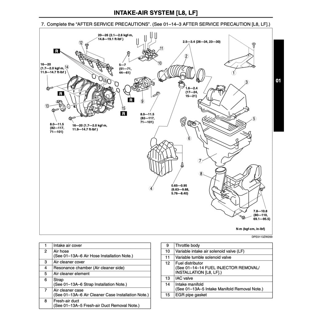 MAZDA 5 CR (2004-2010) SERVICE WORKSHOP MANUAL