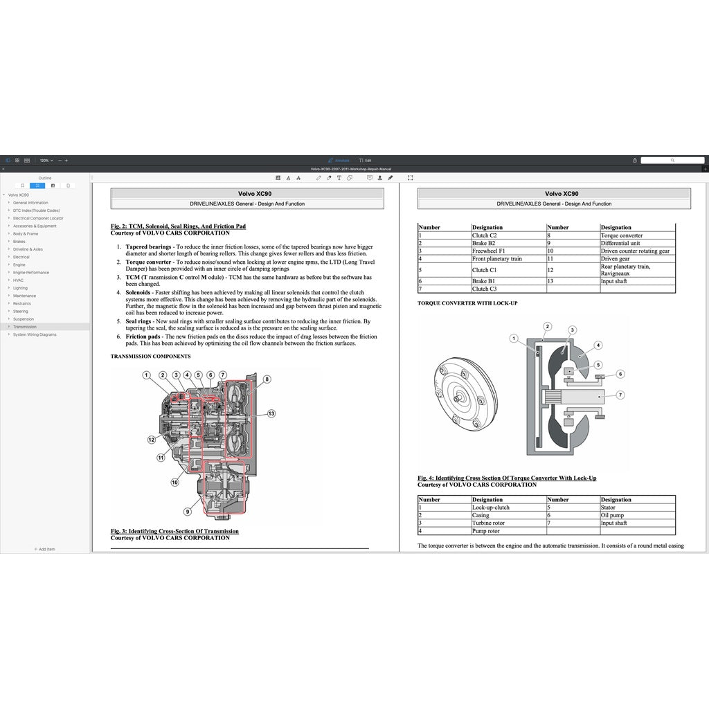 VOLVO XC90 (2007-2014) SERVICE WORKSHOP MANUAL