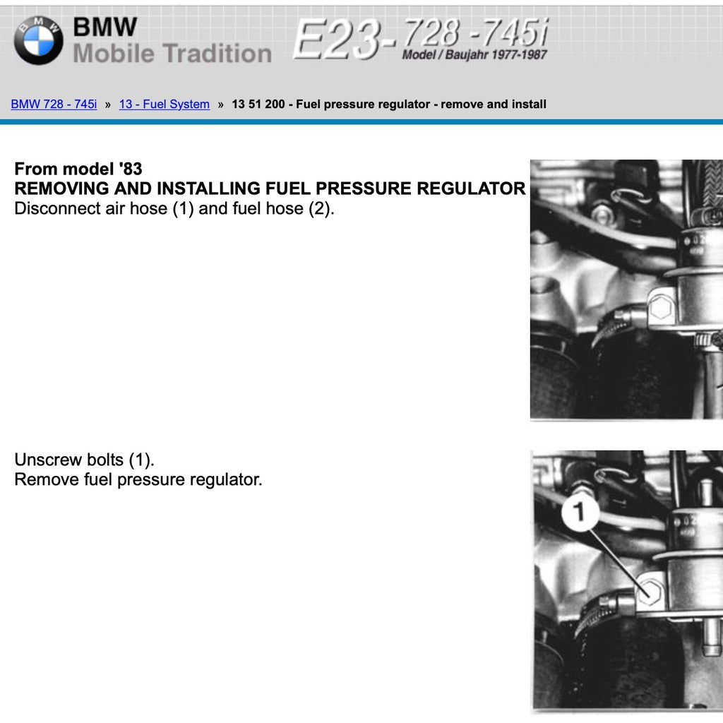 BMW 728-745i E23 (1977-1986) FACTORY SERVICE REPAIR WORKSHOP MANUAL
