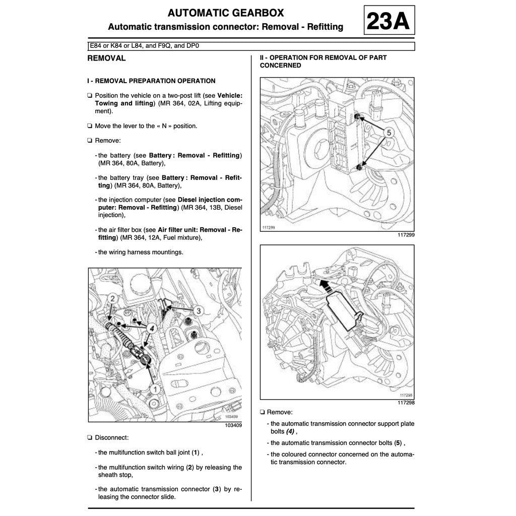 RENAULT MEGANE II X84 (2003-2009) SERVICE WORKSHOP MANUAL