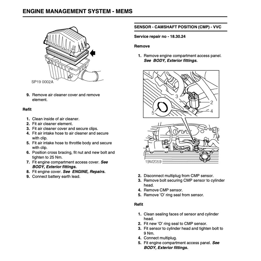 MGTF ROVER (2002-2005) FACTORY SERVICE REPAIR WORKSHOP MANUAL