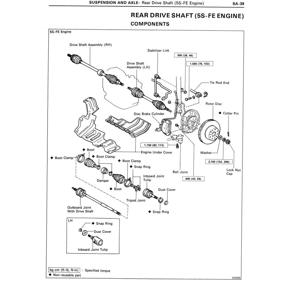 TOYOTA MR-2 SW20  (1989-1999) SERVICE WORKSHOP MANUAL