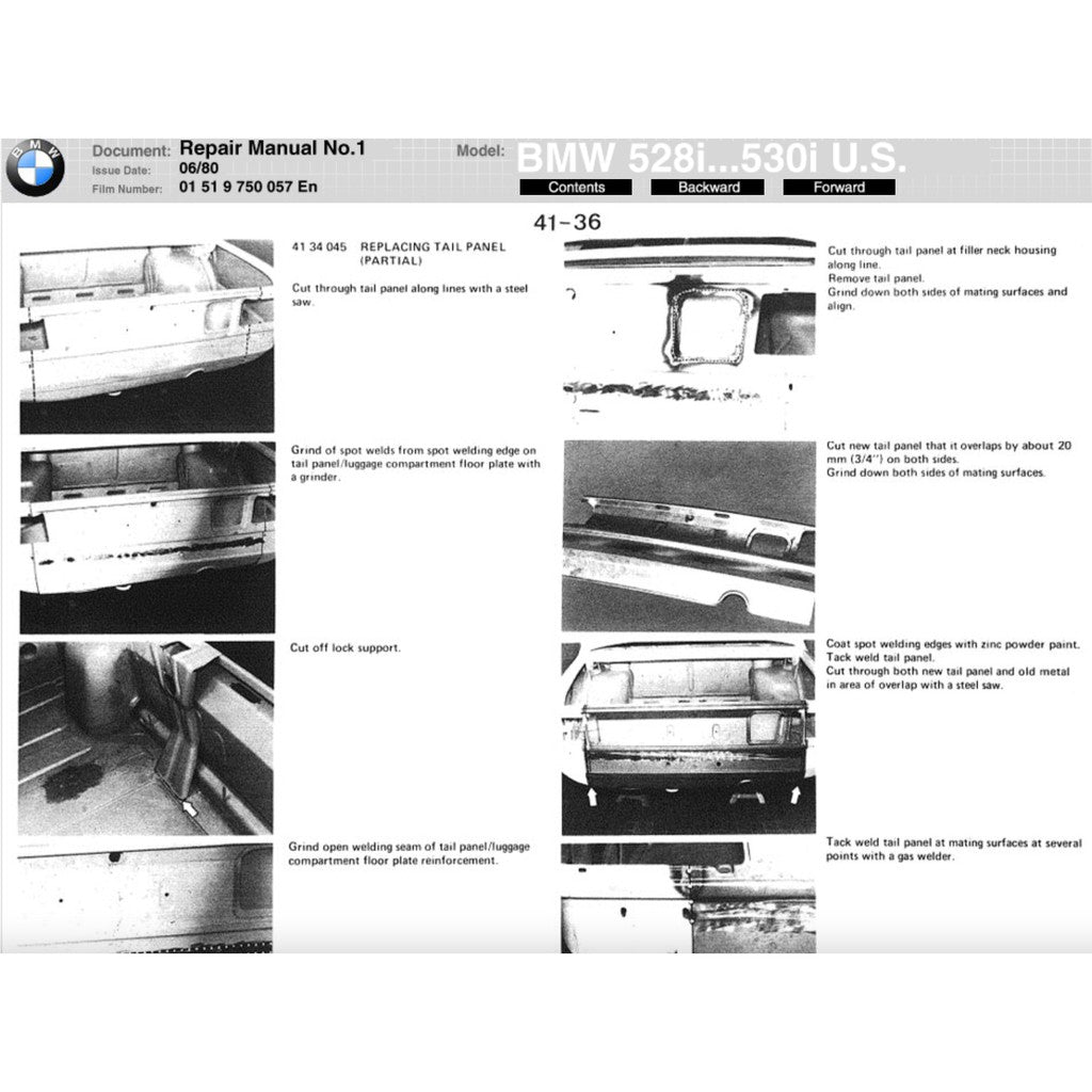 BMW 5 SERIES E28 (1982-1988) SERVICE WORKSHOP MANUAL