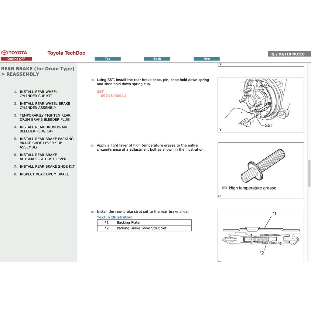 TOYOTA IQ (2008-2015) SERVICE WORKSHOP MANUAL