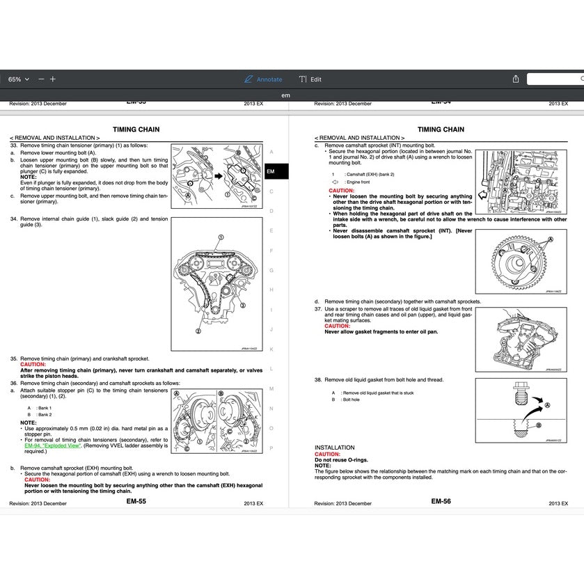 INFINITI EX37 (2008-2013) SERVICE WORKSHOP MANUAL
