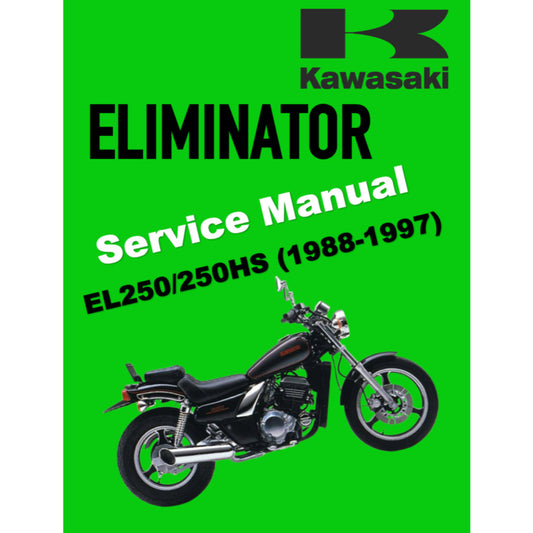 KAWASAKI ELIMINATOR EL250-E/250HS (1988-1997) SERVICE WORKSHOP MANUAL + OWNER'S MANUAL