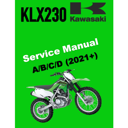 KAWASAKI KLX230 A/B/C/D (2021+) SERVICE WORKSHOP MANUAL