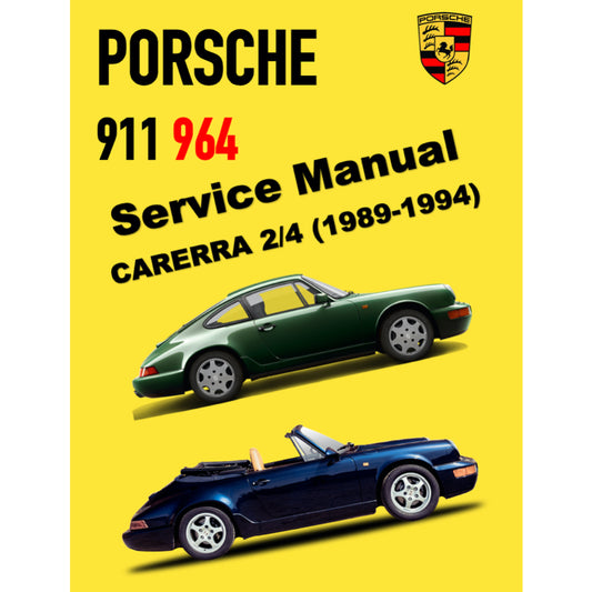 PORSCHE 911 964 CARRERA 2/4 (1989-1994) SERVICE WORKSHOP MANUAL + PARTS CATALOGUE