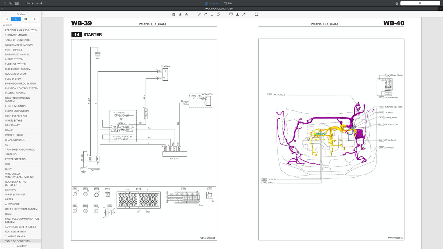 DAIHATSU AYLA A350 (2023+) SERVICE WORKSHOP MANUAL