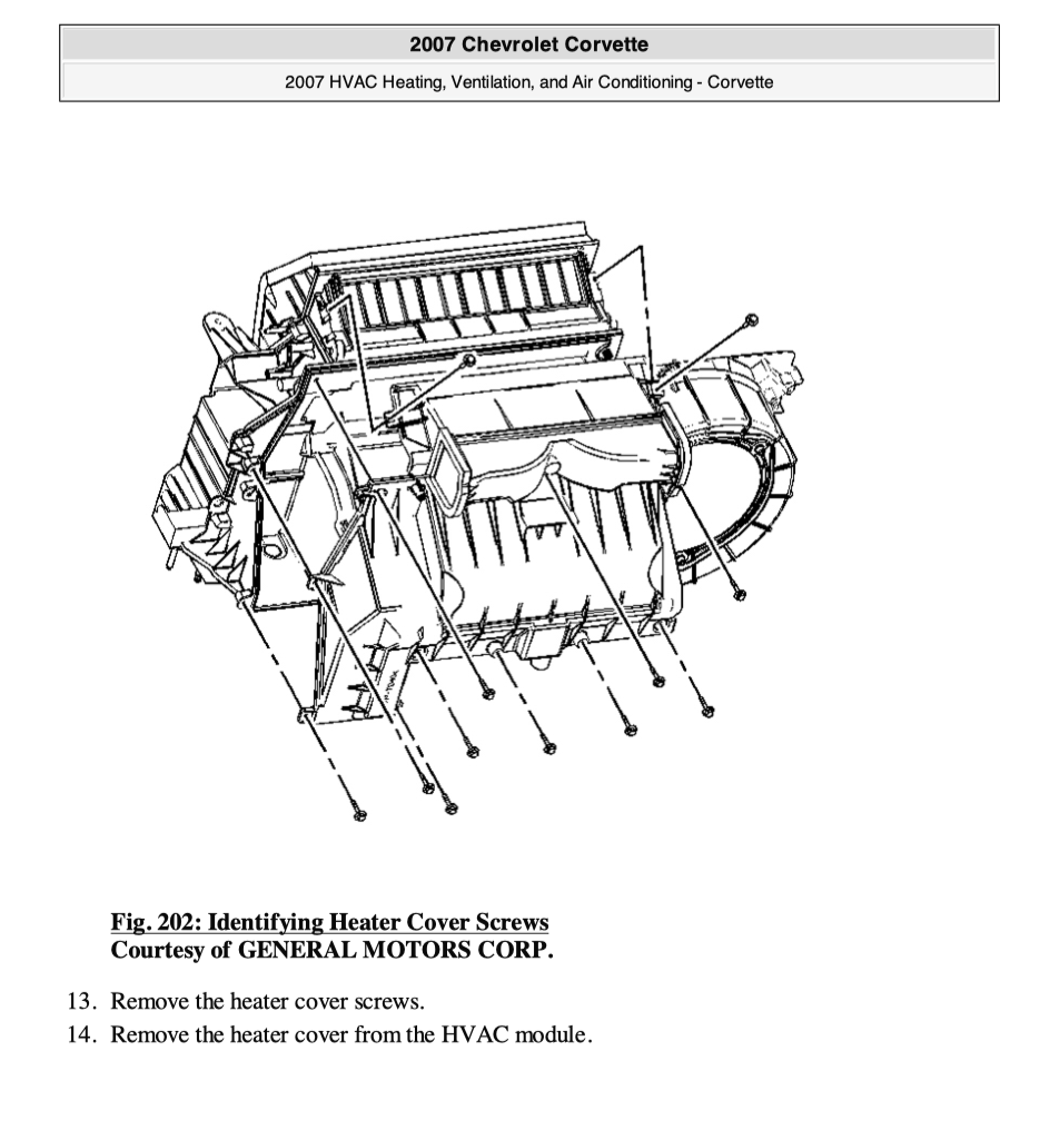 CHEVROLET CORVETTE C6 / Z06 (2005-2013) SERVICE WORKSHOP MANUAL