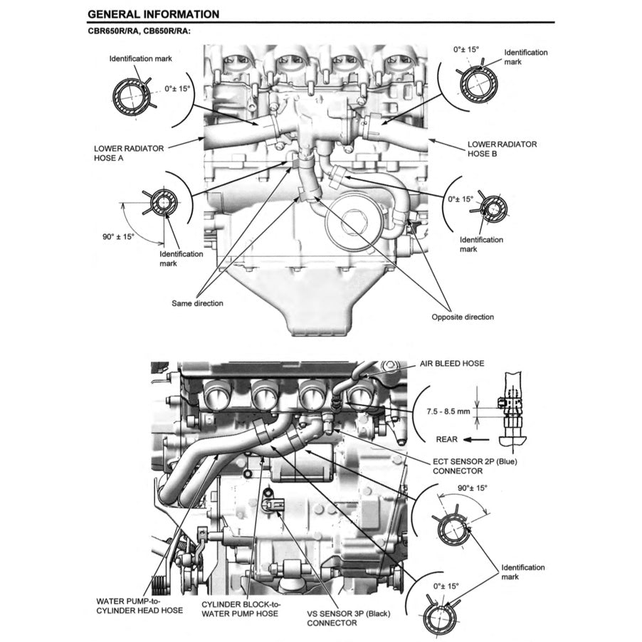 HONDA CBR650R CBR650 RH01 (2019-2020) SERVICE WORKSHOP MANUAL + PARTS CATALOGUE + OWNER'S MANUAL / CBR 650 R