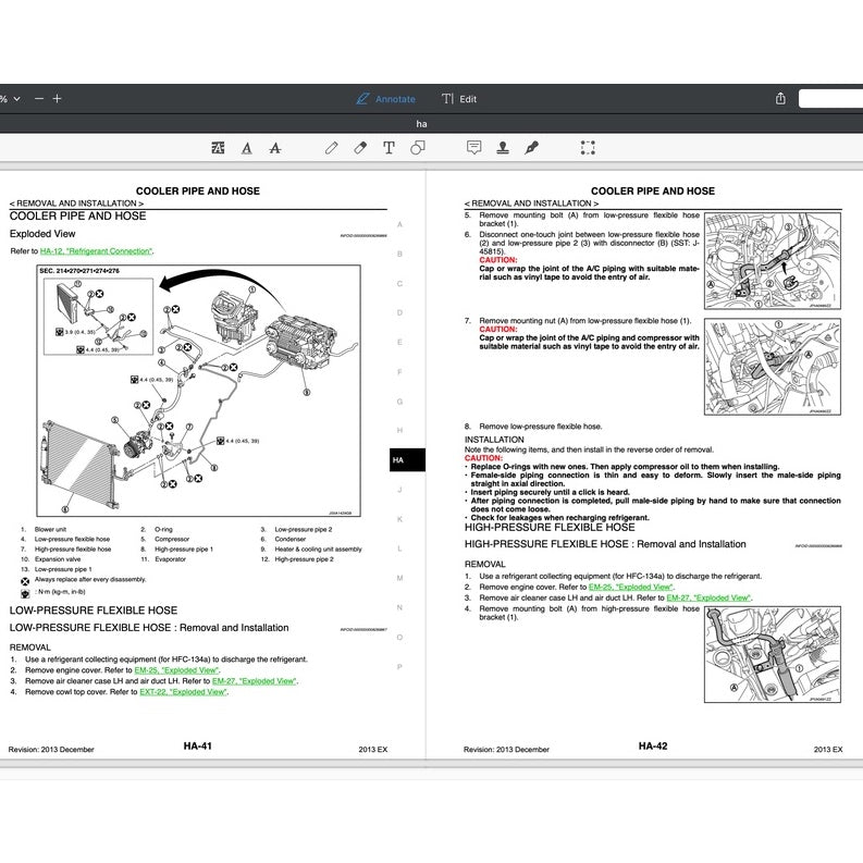 INFINITI EX37 (2008-2013) SERVICE WORKSHOP MANUAL